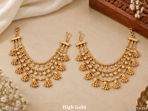 Antique Jhumka Earrings, photo 2 of 3