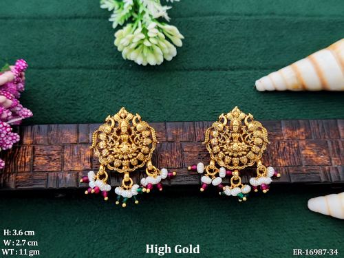 Party Wear Earrings with Stone Work