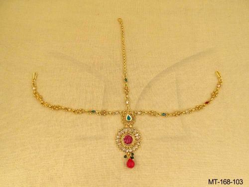Round Antique Maang Tikka
