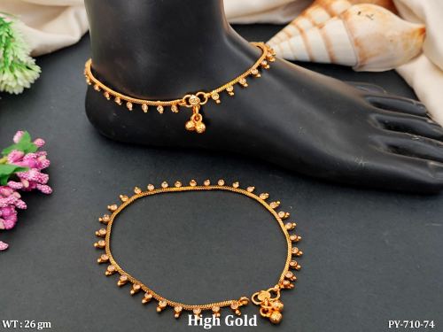 Traditional High Gold Polish Light Weight Payal