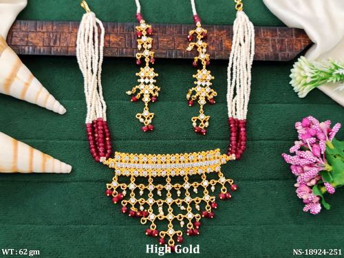 Short Necklace Set with CZ Stones