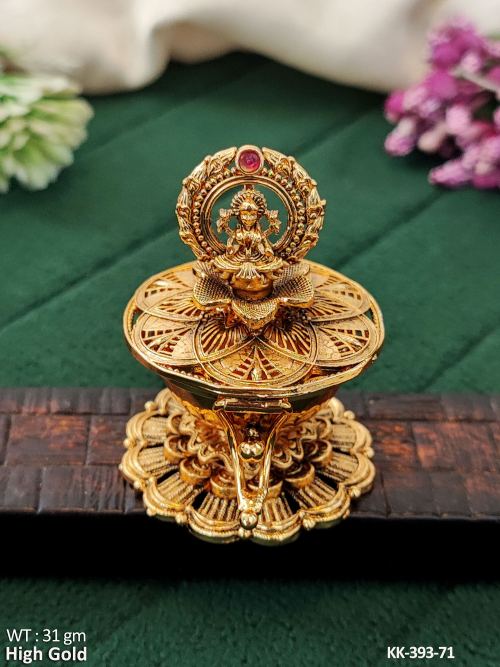 Temple Designer High Gold Polish Party Wear Sindoor  Box  