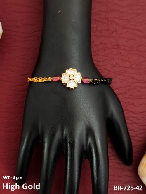 White Kundan Bracelet