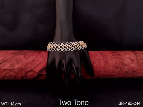 Two-Tone Finish Western AD Bracelet for Women