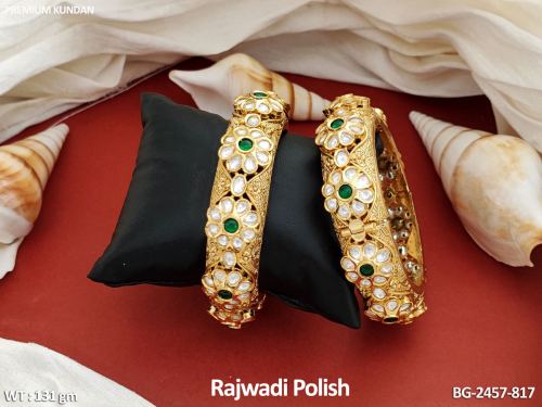 Party Wear Rajwadi Finish Bangles for Women