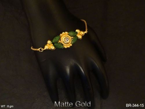 Antique Oval Bracelet in Matte Finish for Women