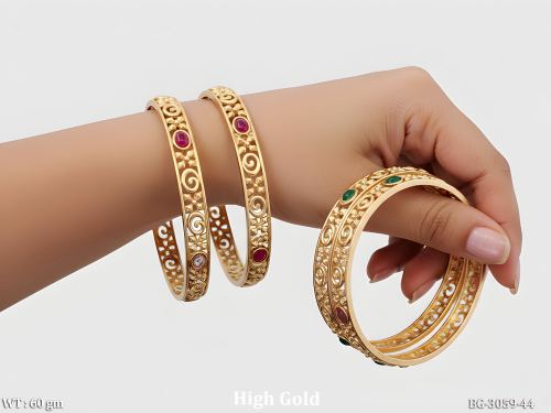 Stone-Studded Temple Bangles for Women, photo 2 of 2