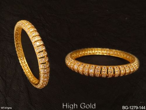 Graceful Stone-Studded Bangles Set of 2