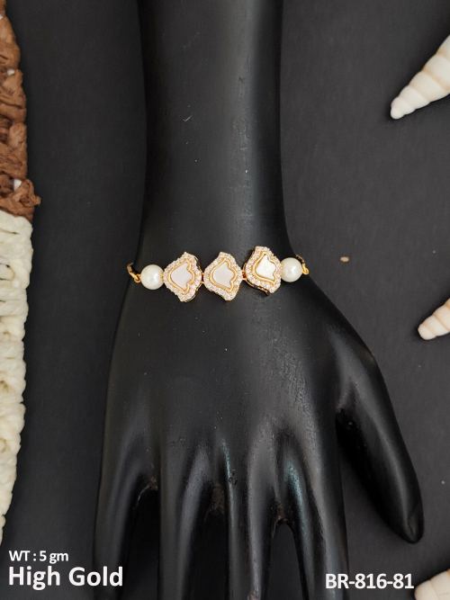 Party Wear Bracelet with Stone Work, photo 2 of 2