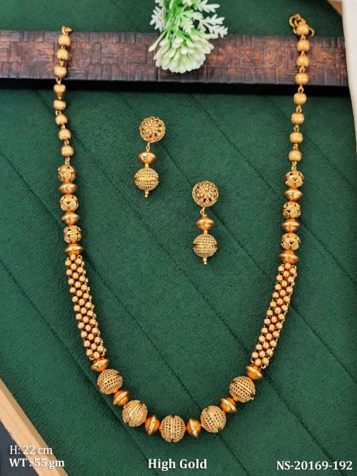 Classic Stone-Studded Antique Necklace Set with Earrings for Women, photo 2 of 3