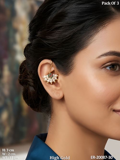 Royal Full Stone Pearl Earrings