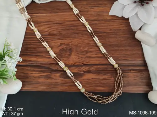 Antique Jewellery Beautiful Designer High gold Polish Party Wear Beaded Malas