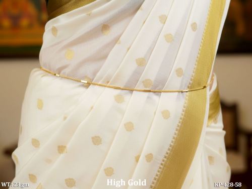 High Gold Finish Minimal Kamarpatta Waist Chain