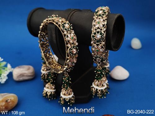 Antique Bangles in Mehendi Finish Set of 2, photo 2 of 2