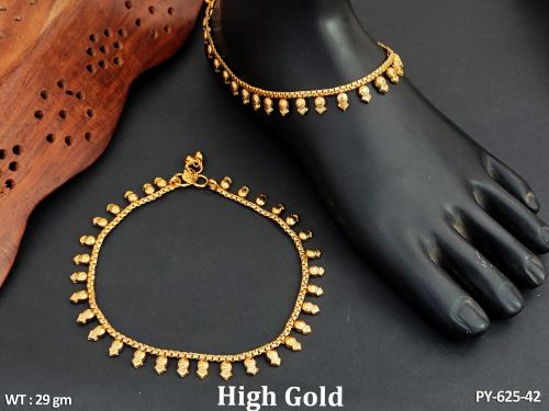 Antique Jewellery High Gold Polish Fancy Payal  