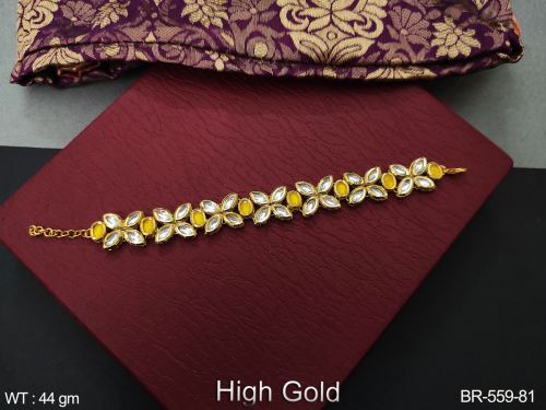 Classic Party Wear Kundan Bracelet for Women