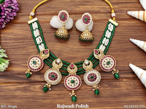 Stone-Studded Necklace Set for Women