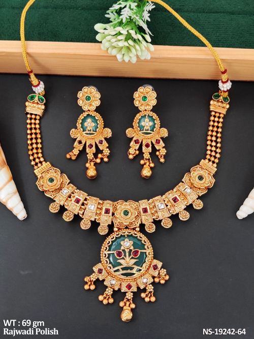 Rajwadi Finish Heritage Necklace Set for Women, photo 2 of 2