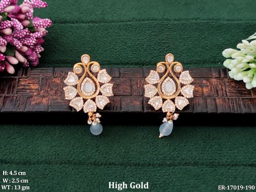 Classic Party Wear Floral Drop Earrings for Women in White, photo 7 of 11