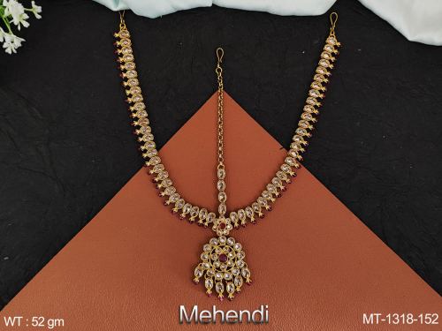 Party Wear Mehendi Finish Maang Tikka