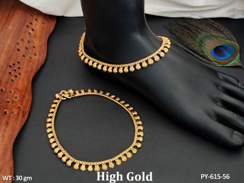 Beautiful Designer High Gold Polish Fancy Style Payal  