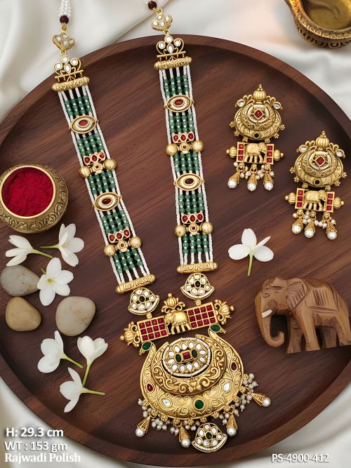 Traditional Temple Style Designer Pendant Set