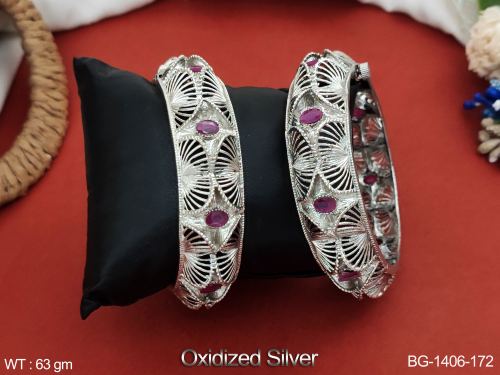 Rani Antique Bangles with Stone Work Set of 2