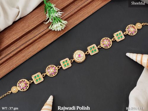 Stone-Studded Kundan Hair Chain for Women, photo 2 of 4