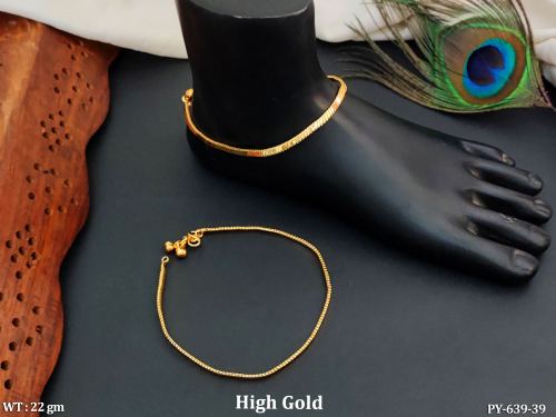 Antique Jewellery Designer High Gold Polish Fancy Style Payal   