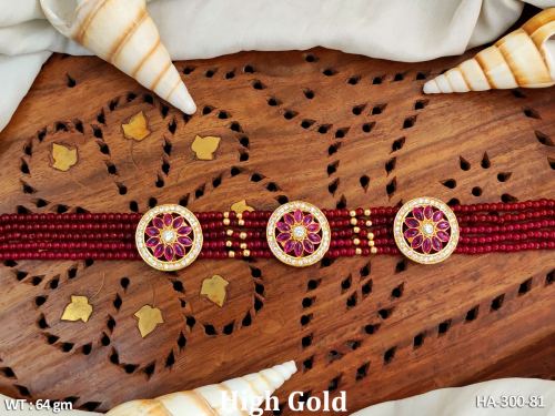 Antique Stone-Studded Hair Accessory in Ruby, photo 2 of 4