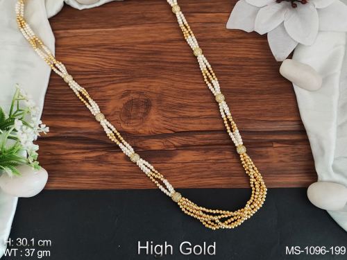 Party Wear Antique Mala with Beads in Pearl, photo 7 of 15