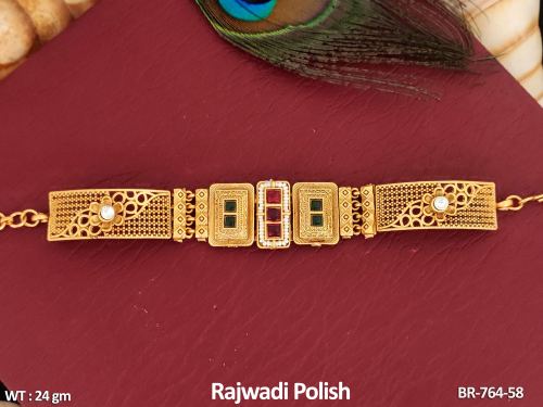Antique Bracelet in Rajwadi Finish for Women