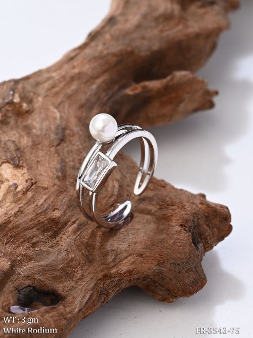 Western Pearl Stone Designer Adjustable Ring
