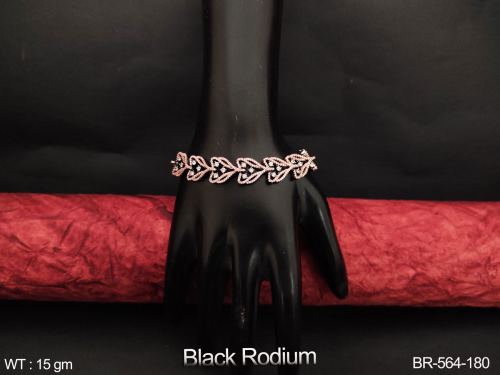 Party Wear Black Finish Bracelet for Women