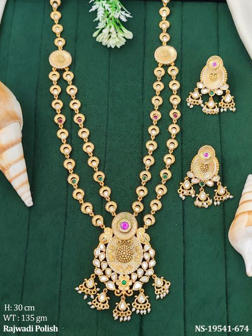 Layered Stone-Studded Necklace Set for Women, photo 2 of 3