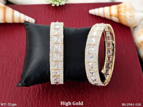 Square Bangles for Women Set of 2