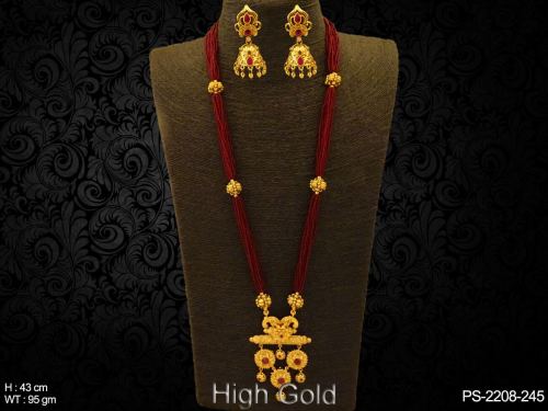 Long Designer Rounded Pendant Set