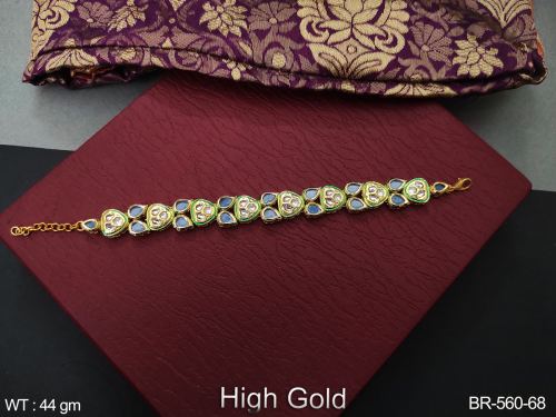 Classic Kundan Bracelet in Grey, photo 11 of 13