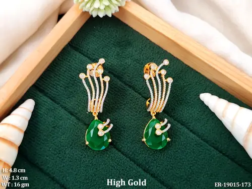 Party Wear Earrings with CZ Stones