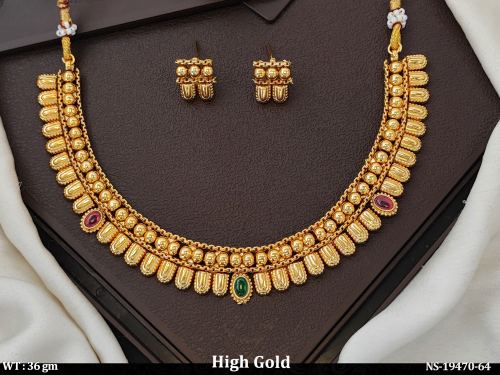 Stone-Studded Necklace Set with Earrings for Women