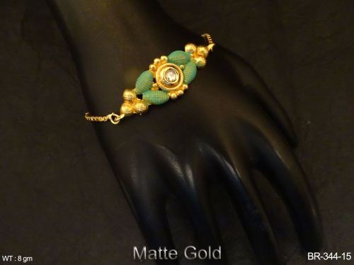 Antique Oval Bracelet in Matte Finish for Women in Neon Green, photo 2 of 2