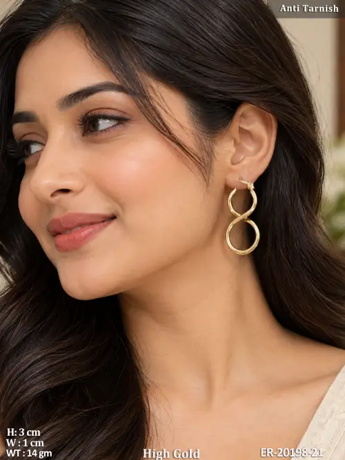Double Loop Hoop Earrings for Women