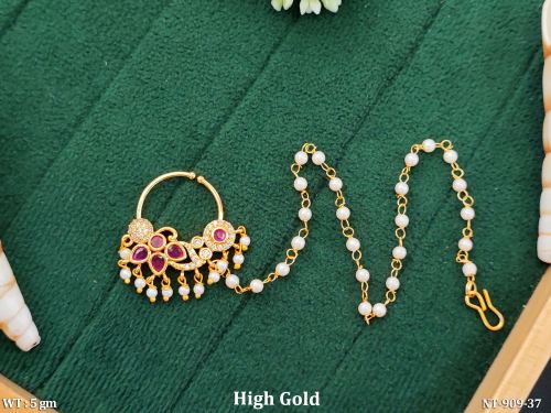 Traditional Temple Style Fancy Nath Nose Ring