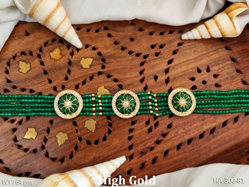 Antique Jewellery Full Stone High Gold Polish Fancy Hair Accessories 