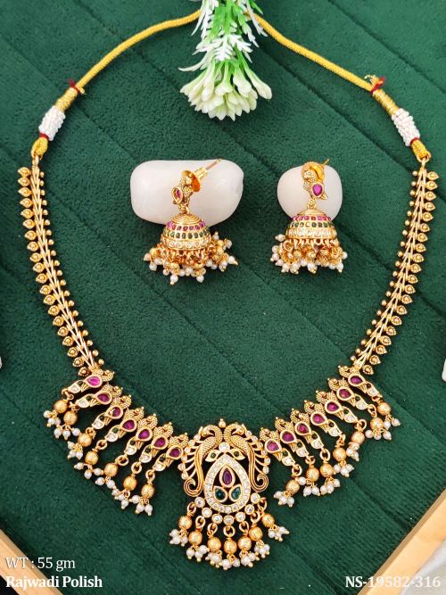 Beaded Temple Necklace Set for Women