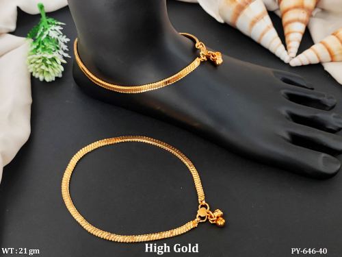 Design  High Gold Polish Fancy Style Payal 