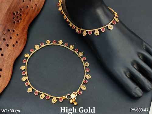 Antique Jewellery Designer High Gold Party Wear Payal  