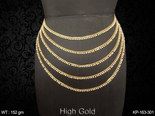 Multiple pearl layer with chain antique kamar patta