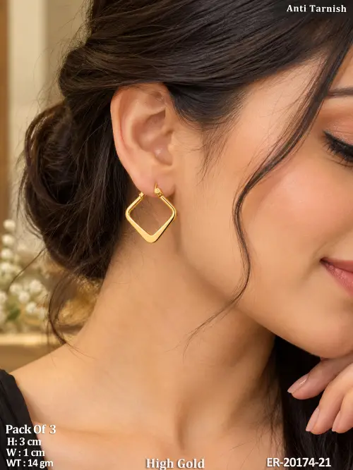 Stylish Square Anti Tarnish Earrings