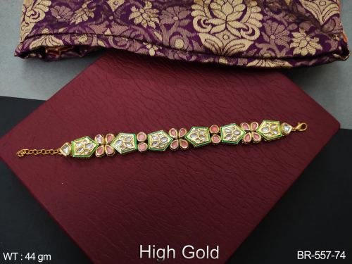 Party Wear Bracelet for Women in Neon Peach, photo 12 of 13